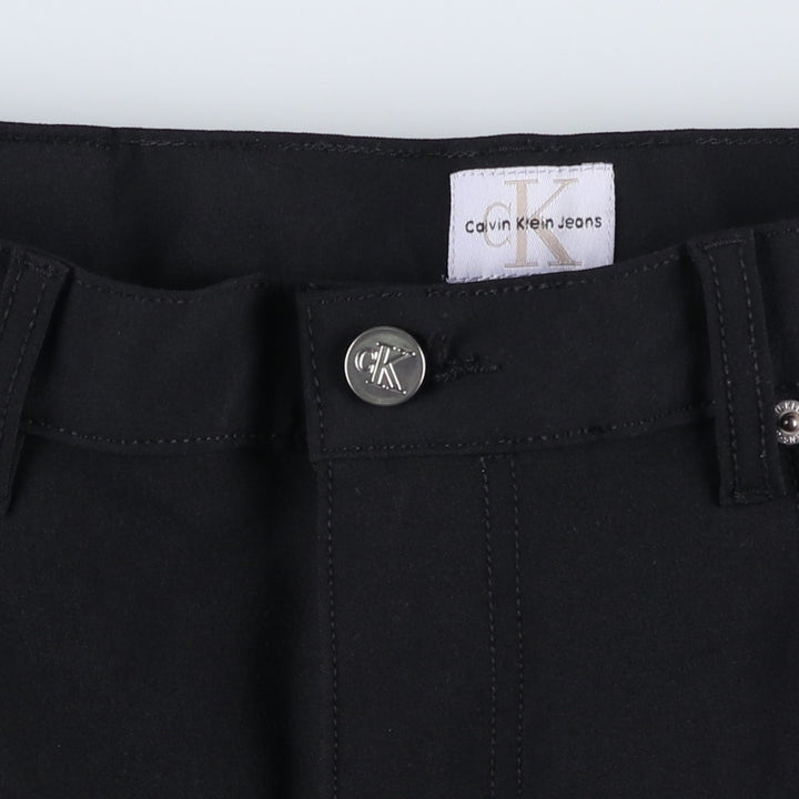 Calvin Klein Jeans slacks from the 2000s, men's size W37 polyester black type Vintage Second Hand