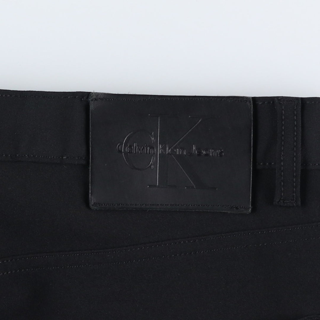 Calvin Klein Jeans slacks from the 2000s, men's size W37 polyester black type Vintage Second Hand