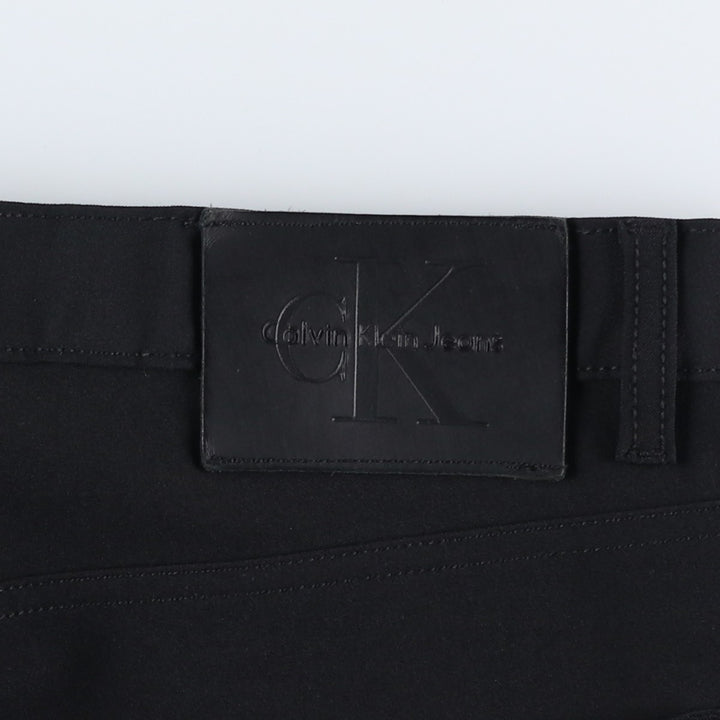 Calvin Klein Jeans slacks from the 2000s, men's size W37 polyester black type Vintage Second Hand