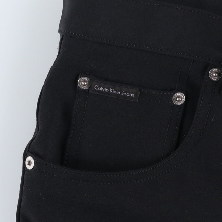 Calvin Klein Jeans slacks from the 2000s, men's size W37 polyester black type Vintage Second Hand