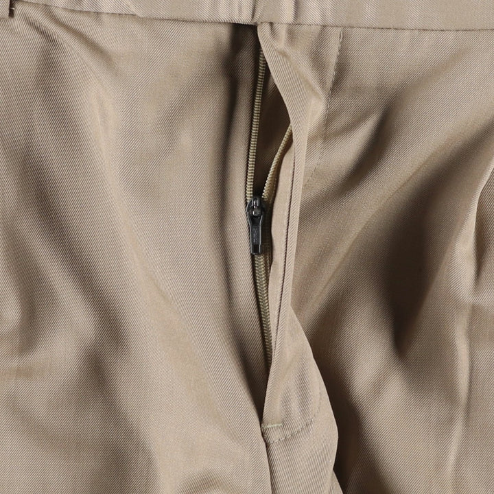Brooks Brothers MADISON FIT Two-pleat Wool Pants, Men's Size 34 wool Beige type Vintage Second Hand