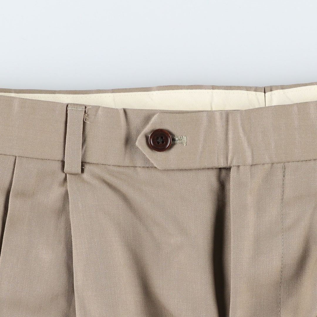 Brooks Brothers MADISON FIT Two-pleat Wool Pants, Men's Size 34 wool Beige type Vintage Second Hand