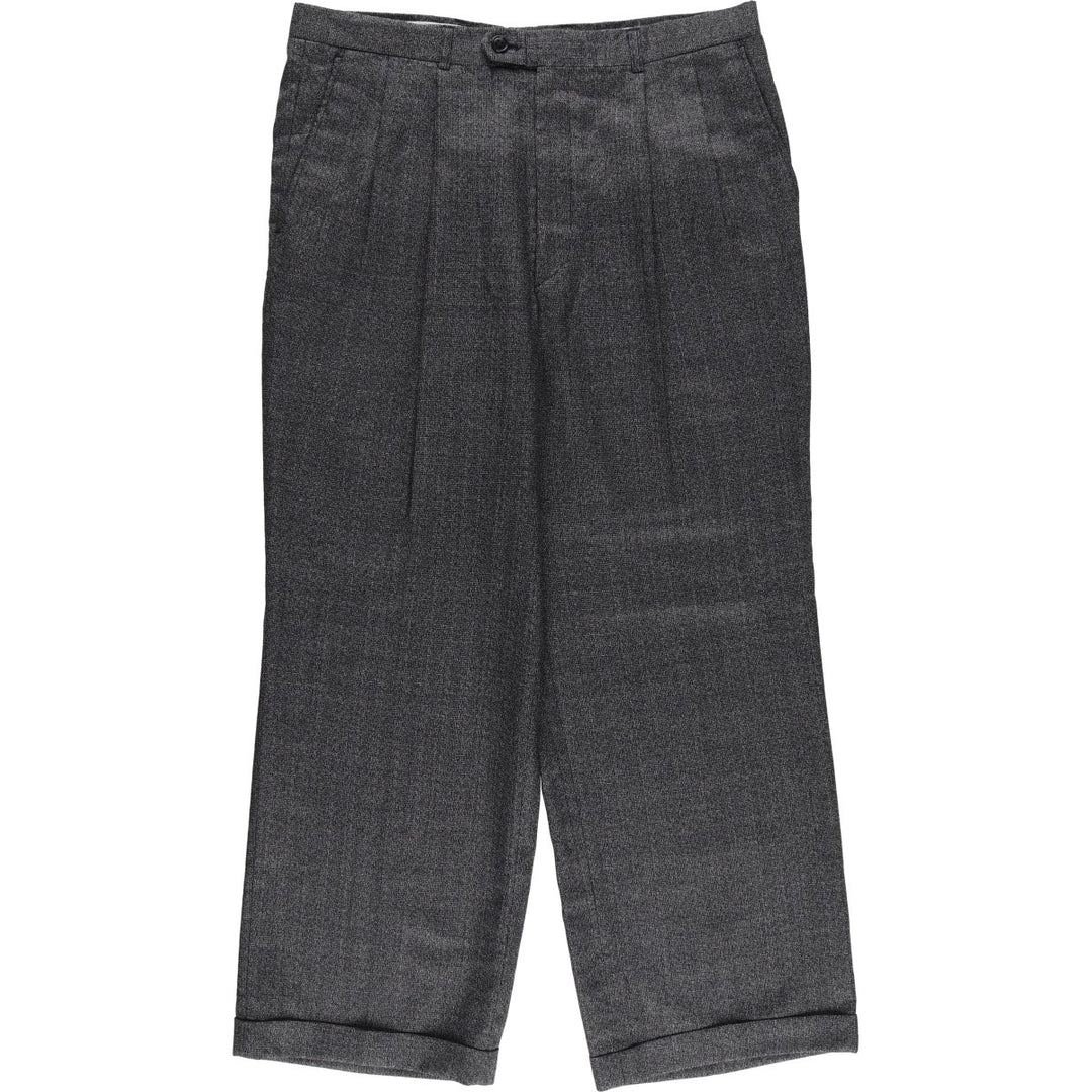 Vintage two-pleat slacks for men, size W34 unclear gray type Vintage Second Hand
