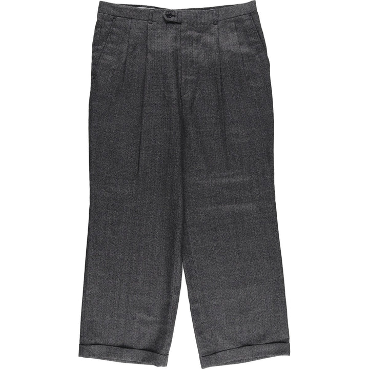 Vintage two-pleat slacks for men, size W34 unclear gray type Vintage Second Hand