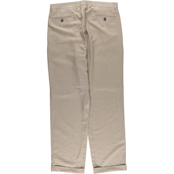Ralph Lauren POLO RALPH LAUREN two-pleat slacks, men's size W35 polyester Beige type Vintage Second Hand