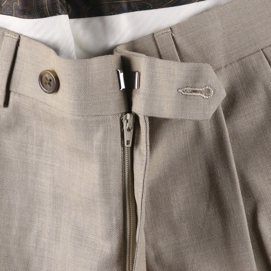 Ralph Lauren POLO RALPH LAUREN two-pleat slacks, men's size W35 polyester Beige type Vintage Second Hand