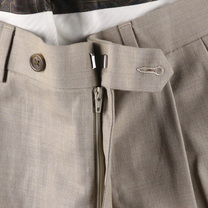 Ralph Lauren POLO RALPH LAUREN two-pleat slacks, men's size W35 polyester Beige type Vintage Second Hand