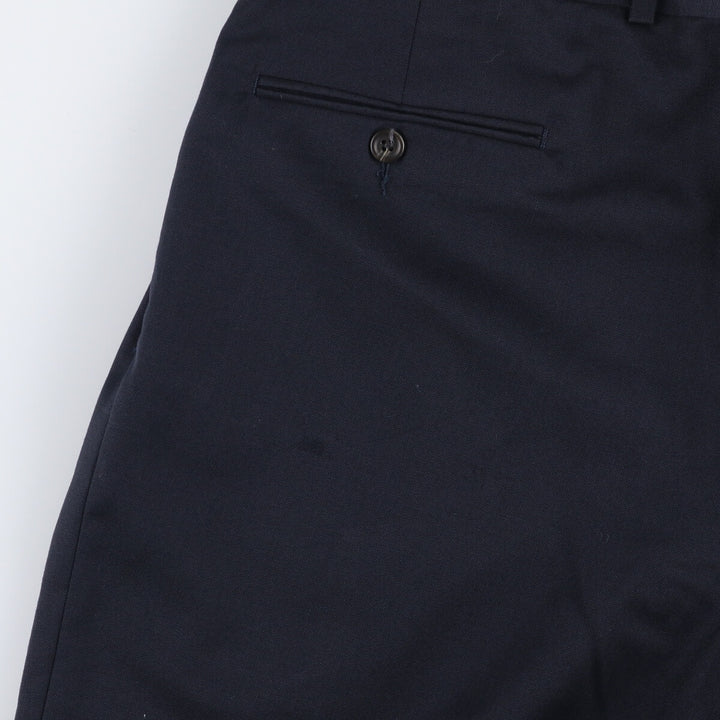 Ralph Lauren RALPH Ralph two-pleat wool pants slacks, made in Canada, men's size W35 wool navy blue type Vintage Second Hand