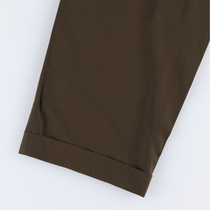Linea Naturale Two-pleat Wool Pants and Slacks, Made in Italy, Men's Size W36 wool brown type Vintage Second Hand