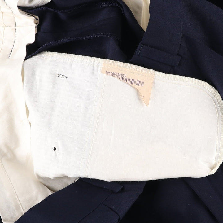 Vintage two-pleat slacks for men, size W34 unclear navy blue type Vintage Second Hand