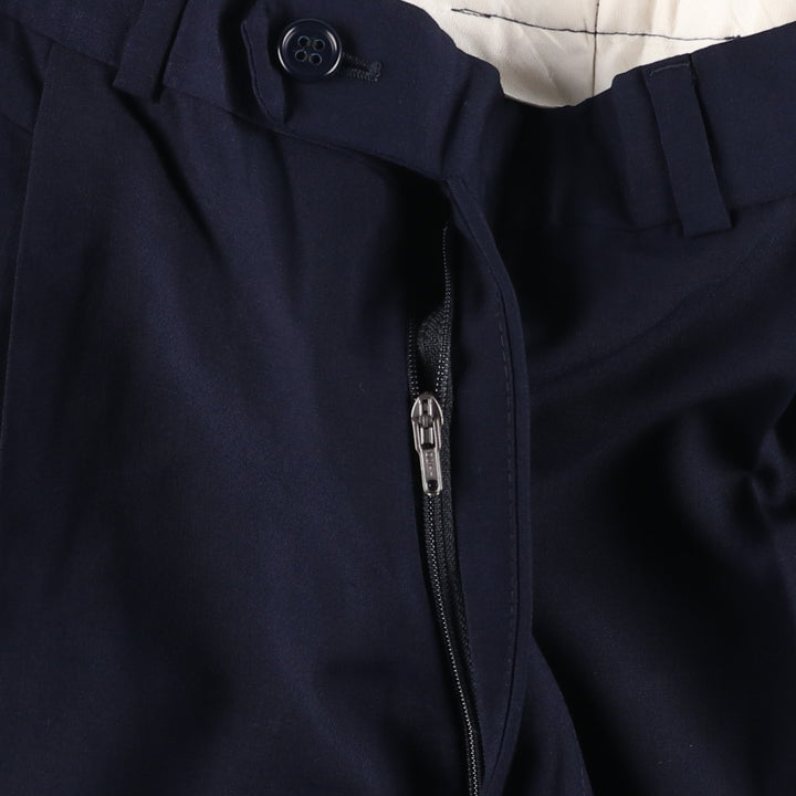 Vintage two-pleat slacks for men, size W34 unclear navy blue type Vintage Second Hand