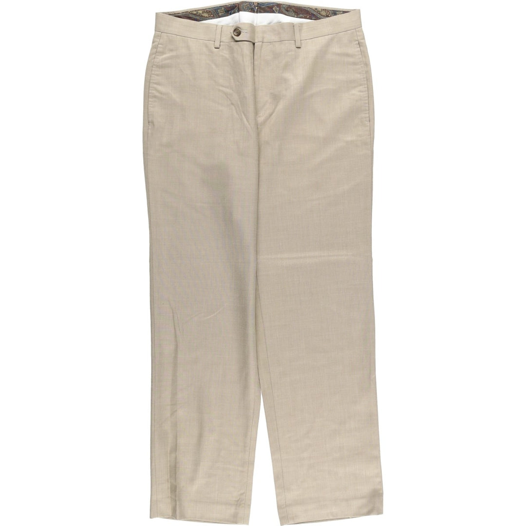 Ralph Lauren LAUREN Lauren slacks men's size W34 polyester brown type Vintage Second Hand