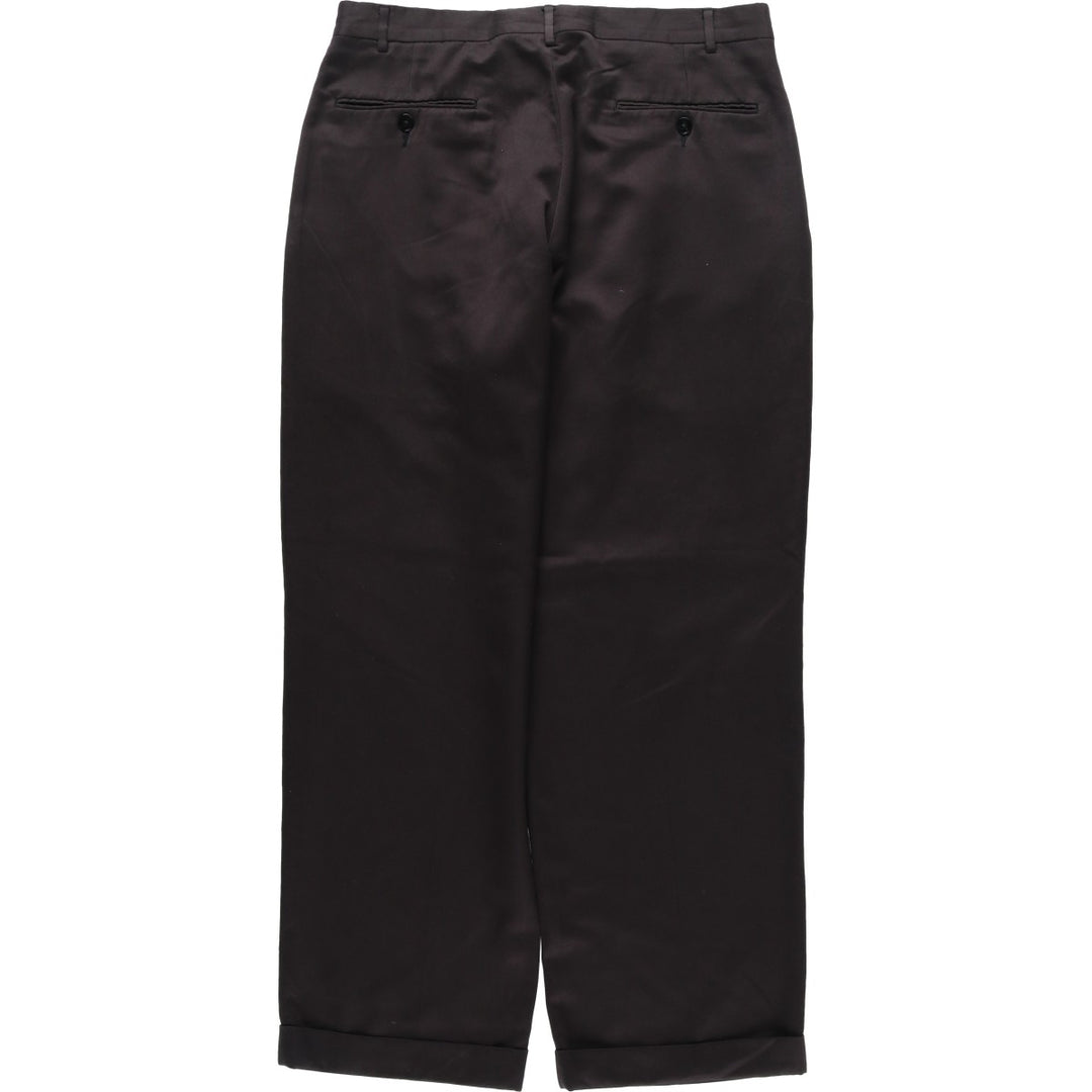 Stafford Two-pleat Slacks, Men's, Size W34 polyester Charcoal Vintage Second Hand