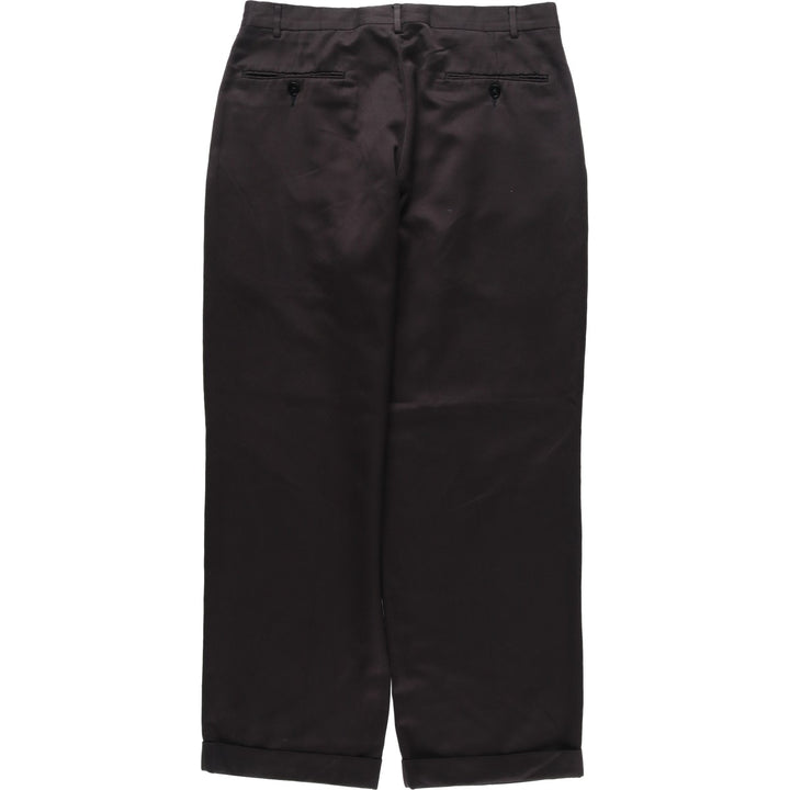 Stafford Two-pleat Slacks, Men's, Size W34 polyester Charcoal Vintage Second Hand