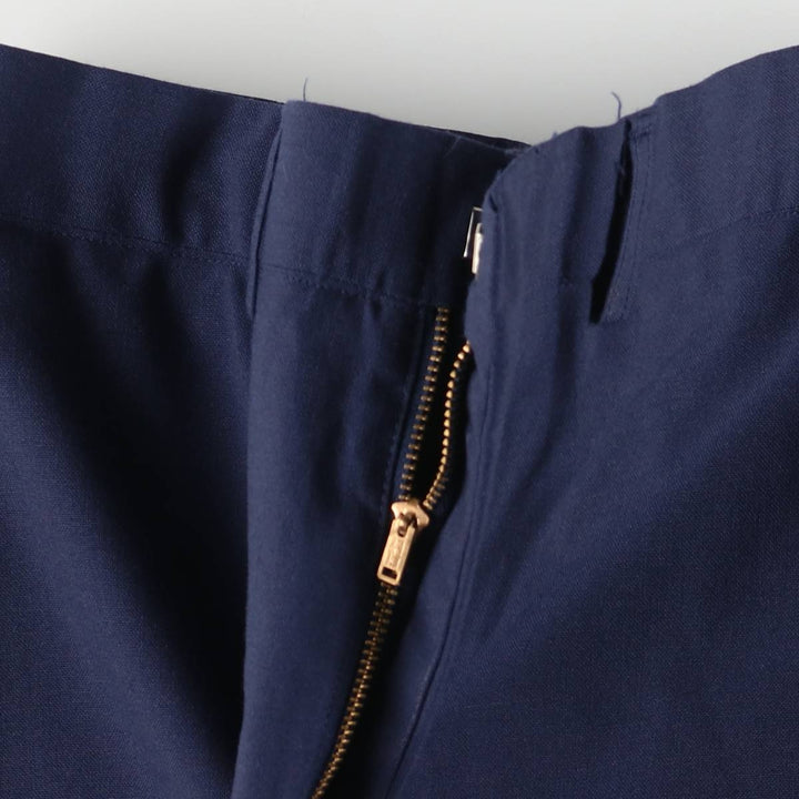Authentic 1980'S US military USAF Tennessee Apparel Corps slacks, made in the USA, men's size W32 polyester navy blue type Vintage Second Hand