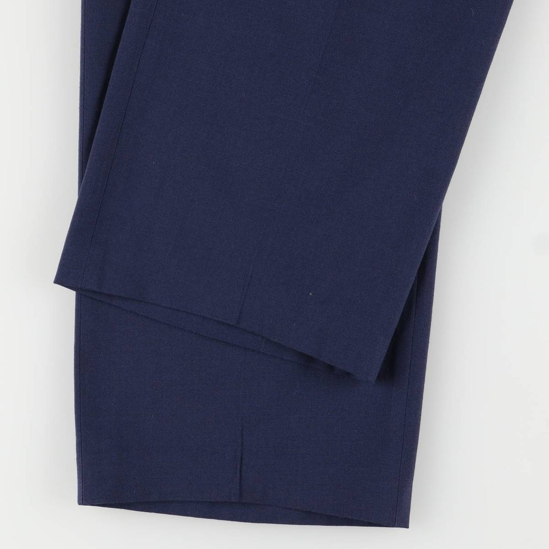 Authentic 1980'S US military USAF Tennessee Apparel Corps slacks, made in the USA, men's size W32 polyester navy blue type Vintage Second Hand