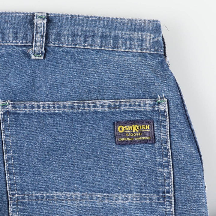 Oversized 60s-70'S Osh Kosh denim painter pants, made in the USA, men's size W46, vintage unclear blue type Vintage Second Hand