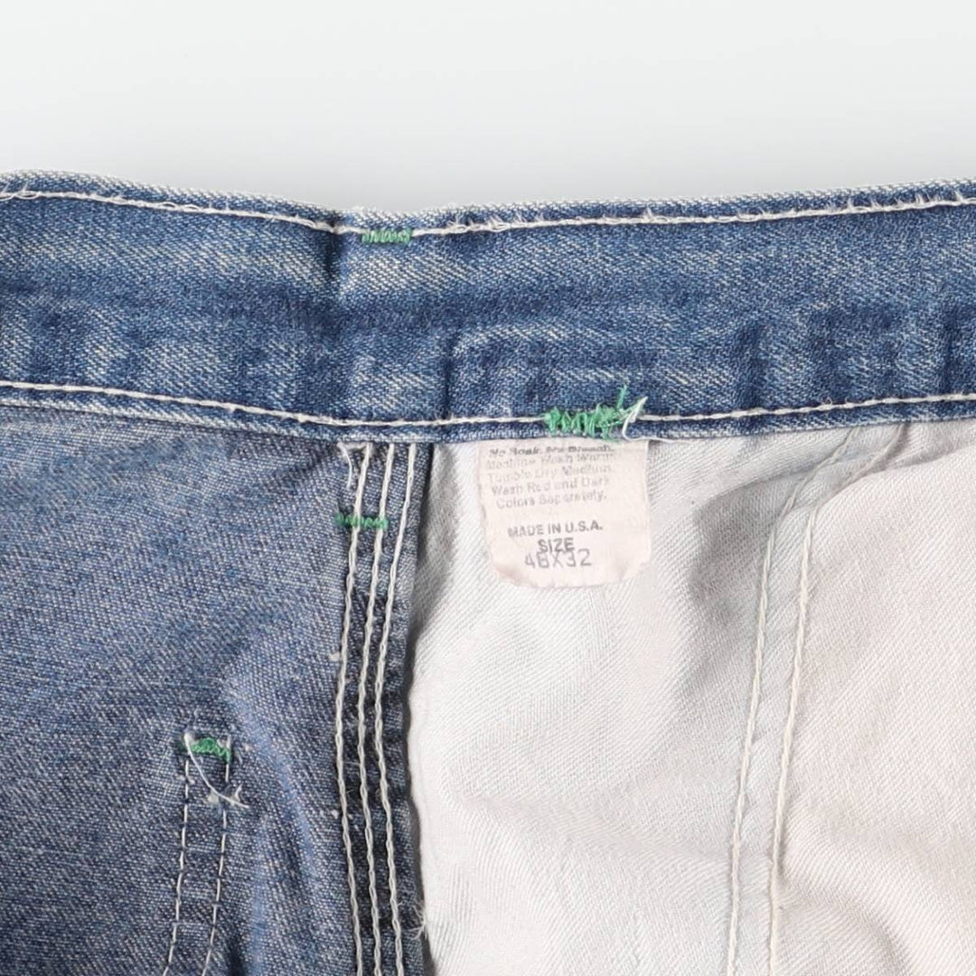 Oversized 60s-70'S Osh Kosh denim painter pants, made in the USA, men's size W46, vintage unclear blue type Vintage Second Hand