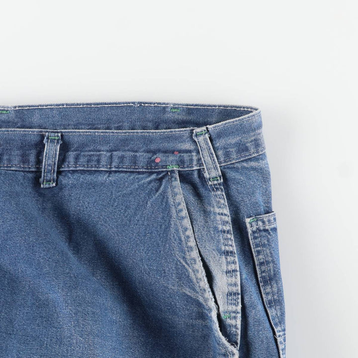 Oversized 60s-70'S Osh Kosh denim painter pants, made in the USA, men's size W46, vintage unclear blue type Vintage Second Hand