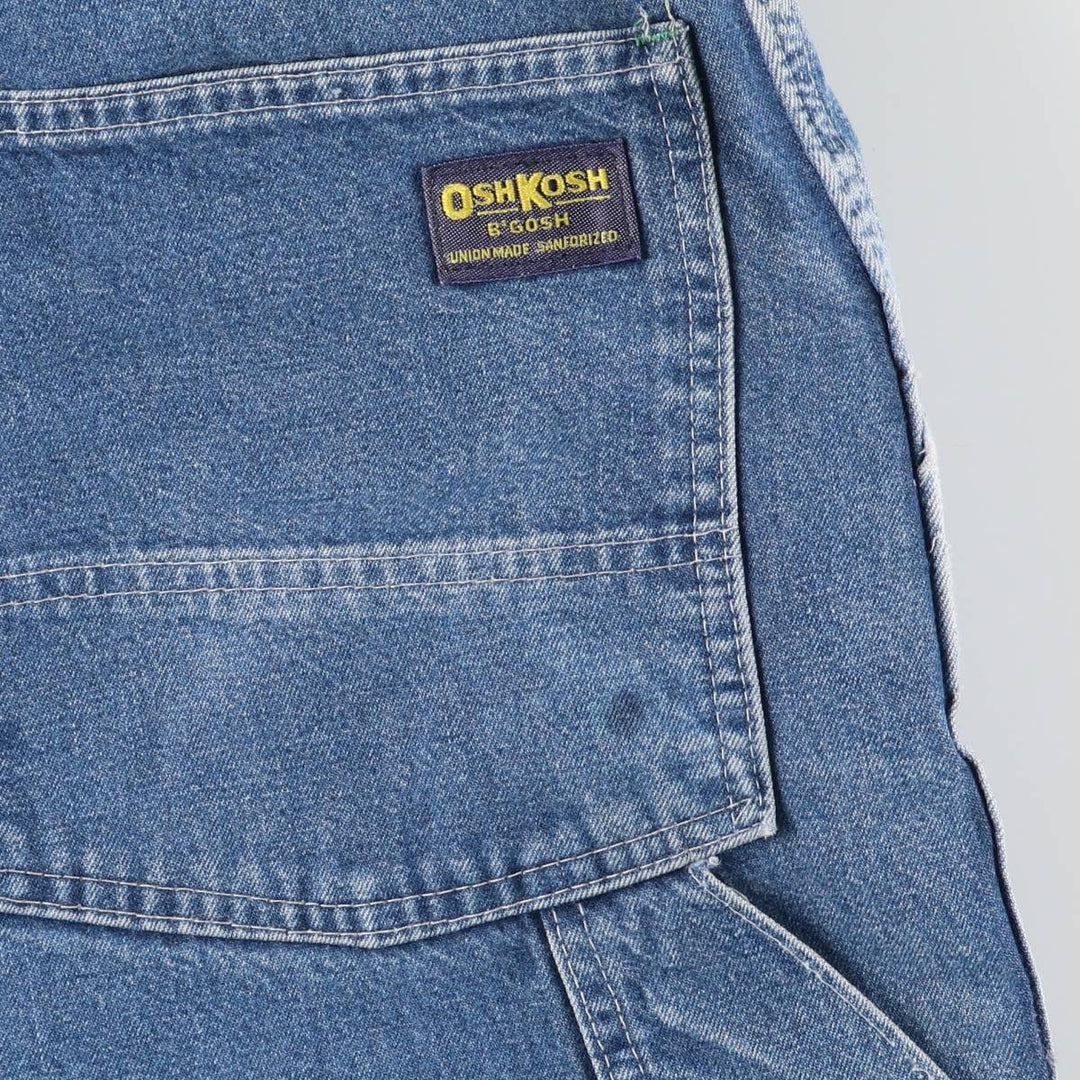 Oversized 60s-70'S Osh Kosh denim painter pants, made in the USA, men's size W46, vintage unclear blue type Vintage Second Hand