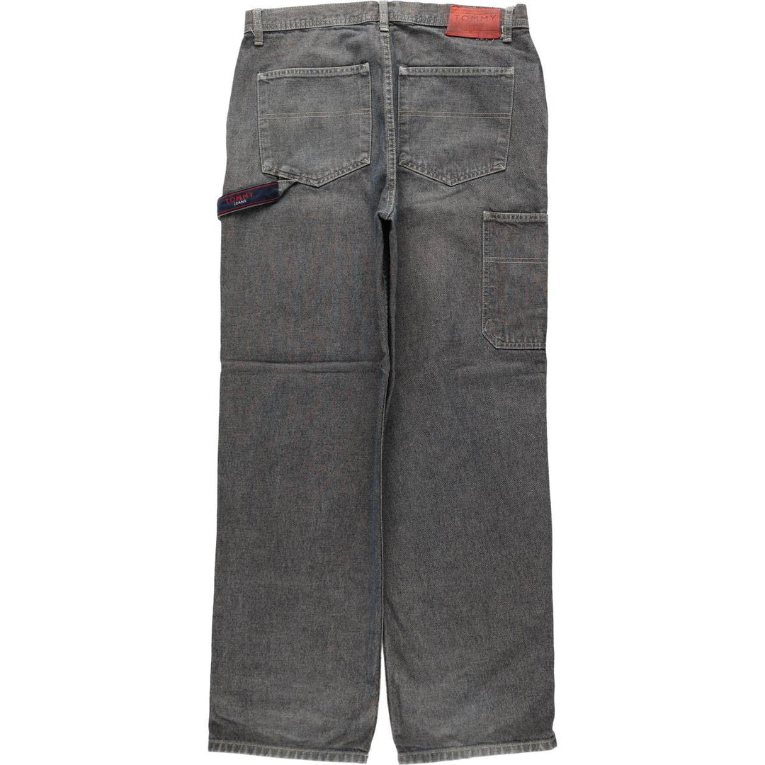 90s-00'S Tommy Hilfiger Jeans Double Knee Denim Painter Pants, Men's W33 (approx.) cotton gray type Vintage Second Hand