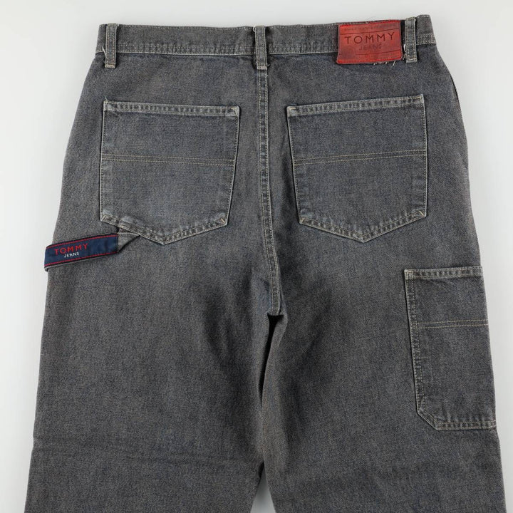 90s-00'S Tommy Hilfiger Jeans Double Knee Denim Painter Pants, Men's W33 (approx.) cotton gray type Vintage Second Hand