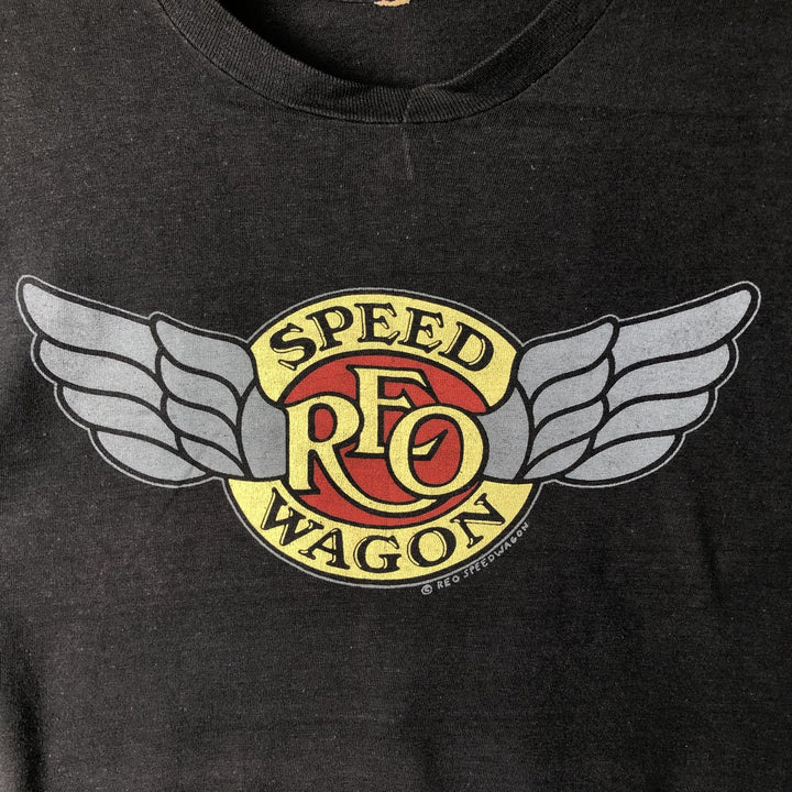 90'S REO SPEEDWAGON Band T-shirt, Men's Size L (approx.), Vintage unclear black type Vintage Second Hand