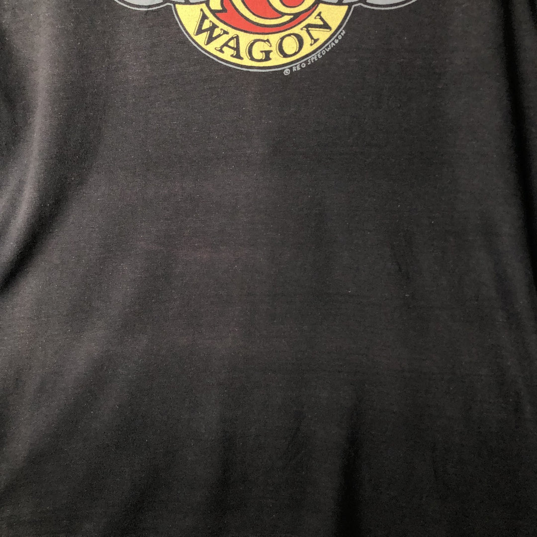 90'S REO SPEEDWAGON Band T-shirt, Men's Size L (approx.), Vintage unclear black type Vintage Second Hand