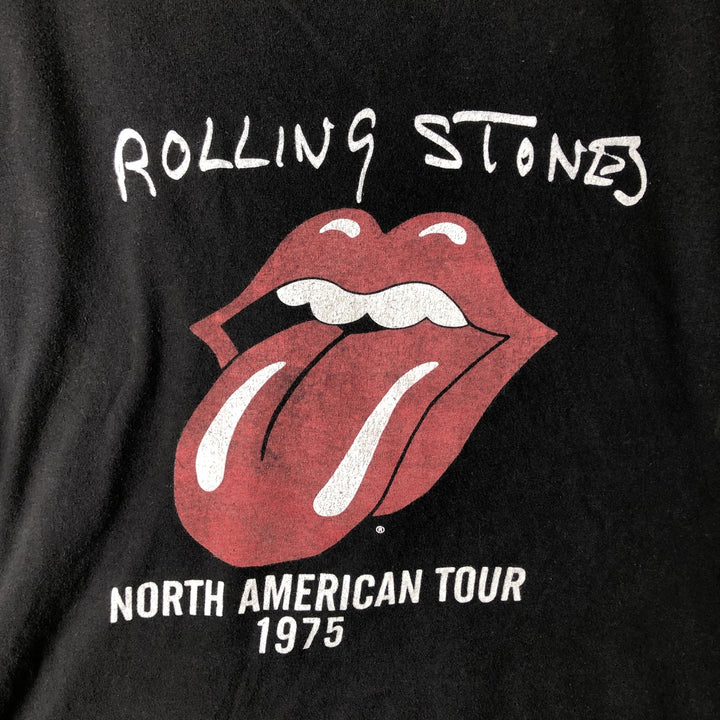 The Rolling Stones Band T-shirt, Band T, Men's L size cotton black type Vintage Second Hand