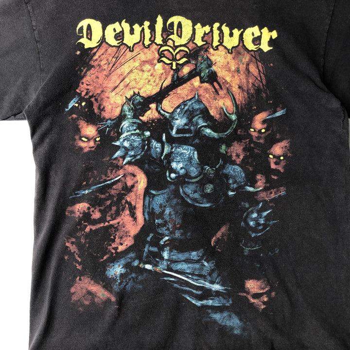 Fruit of the Loom Devil Driver Band T-shirt (Men's Size M) cotton black type Vintage Second Hand