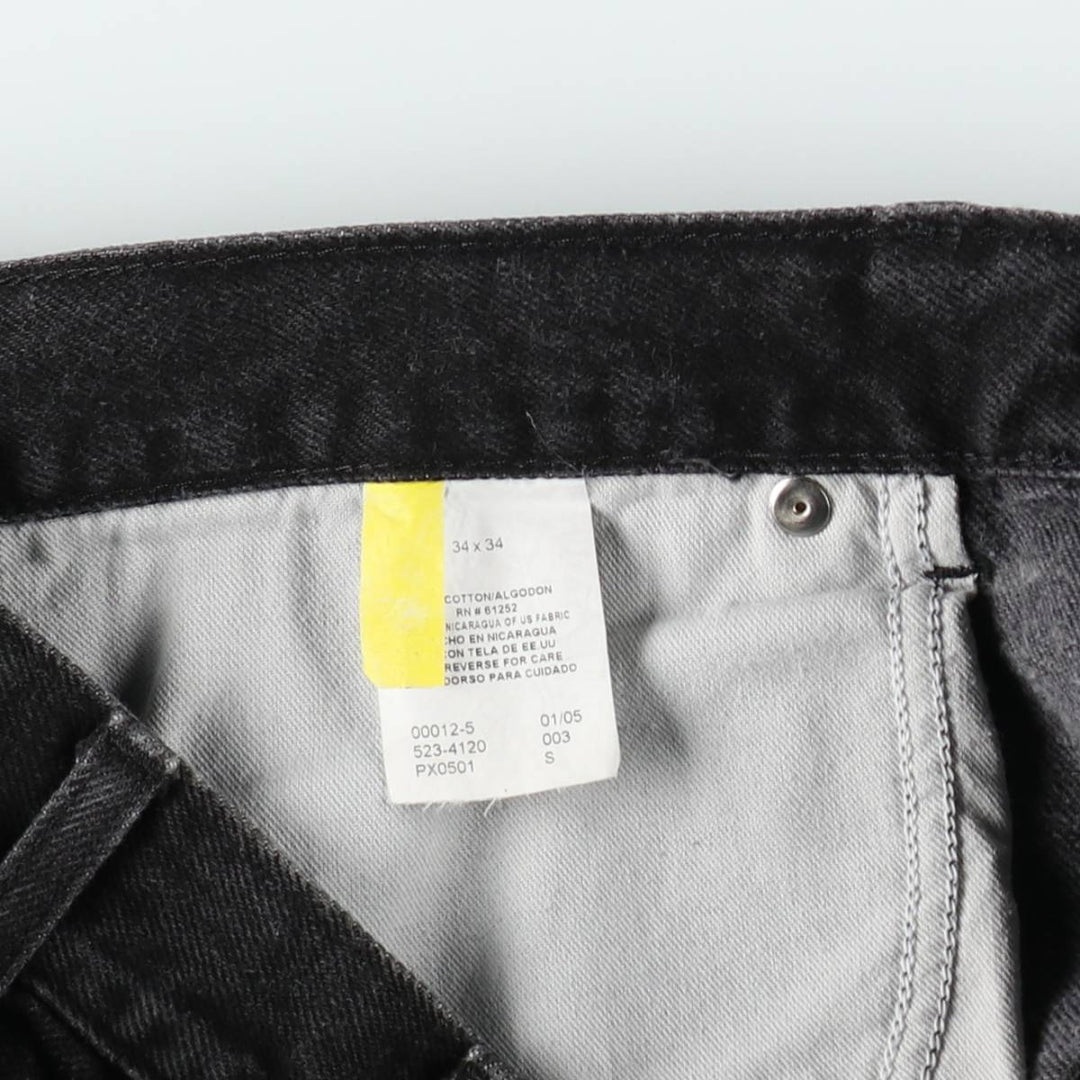 ~2000'S ARIZONA JEAN CO. Black Denim Tapered Denim Pants, Men's W35 equivalent cotton black type Vintage Second Hand