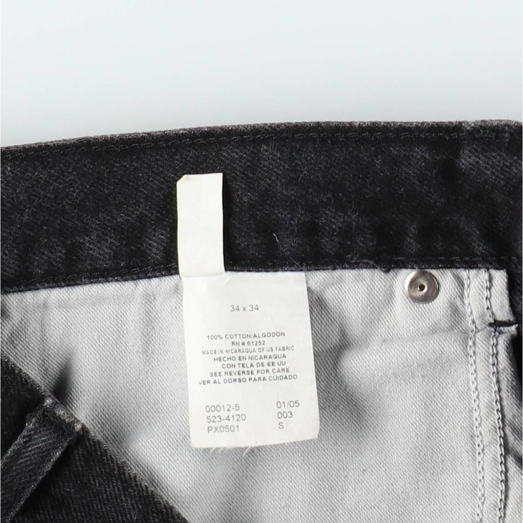 ~2000'S ARIZONA JEAN CO. Black Denim Tapered Denim Pants, Men's W35 equivalent cotton black type Vintage Second Hand
