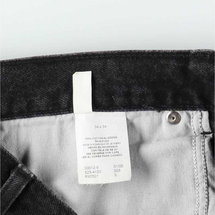 ~2000'S ARIZONA JEAN CO. Black Denim Tapered Denim Pants, Men's W35 equivalent cotton black type Vintage Second Hand