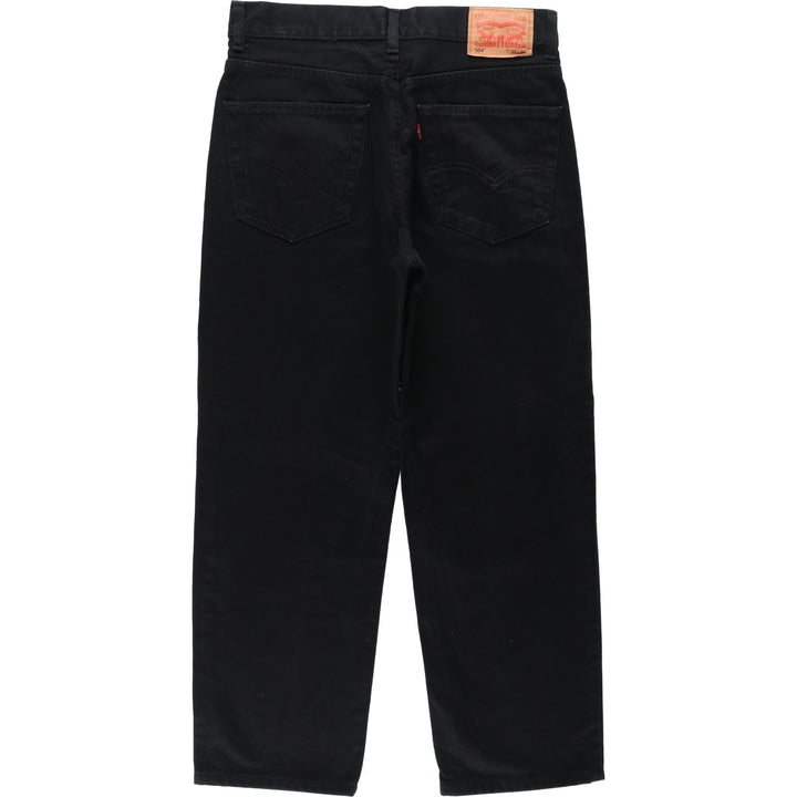 Levi's REGULAR STRAIGHT 504 Black Denim Tapered Jeans (Men's size W34 equivalent) unclear black type Vintage Second Hand