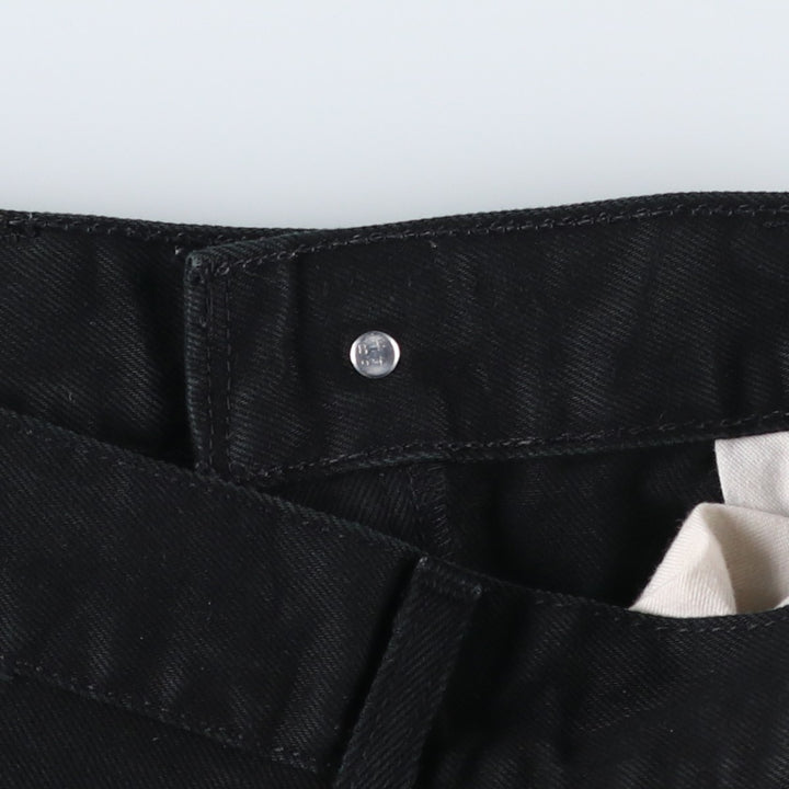 Levi's REGULAR STRAIGHT 504 Black Denim Tapered Jeans (Men's size W34 equivalent) unclear black type Vintage Second Hand