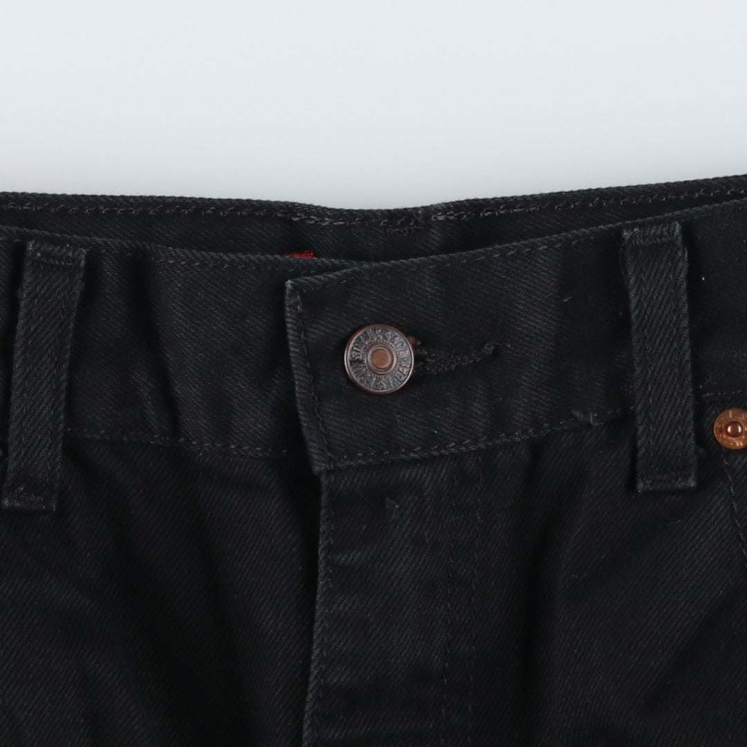 Levi's REGULAR STRAIGHT 504 Black Denim Tapered Jeans (Men's size W34 equivalent) unclear black type Vintage Second Hand