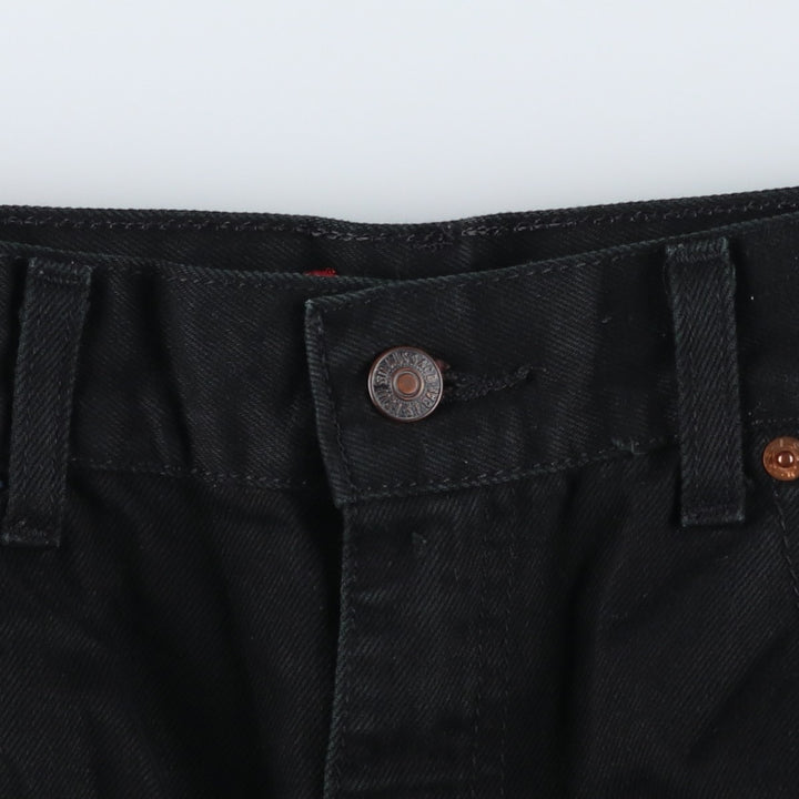 Levi's REGULAR STRAIGHT 504 Black Denim Tapered Jeans (Men's size W34 equivalent) unclear black type Vintage Second Hand