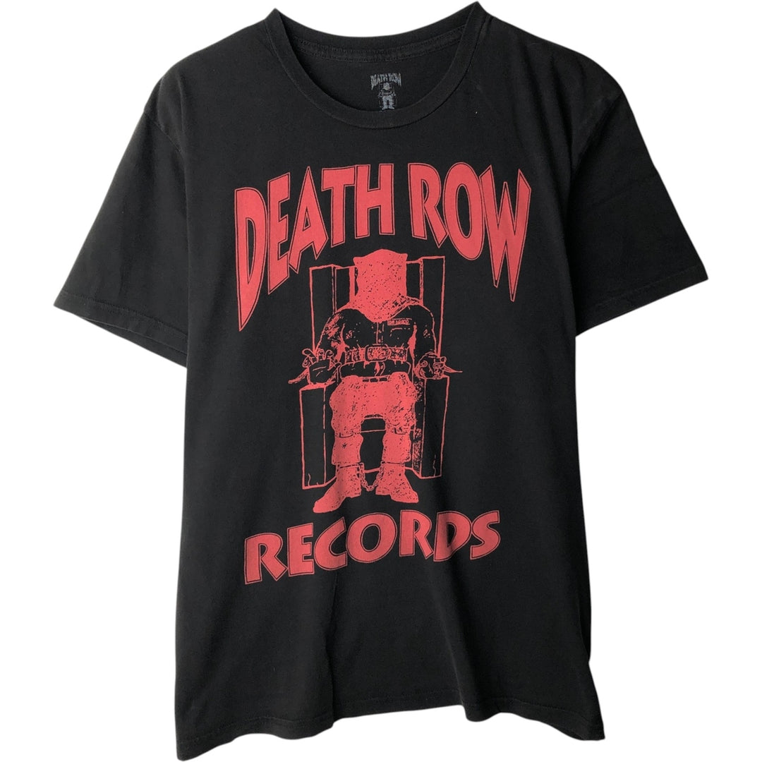 DEATH ROW band t-shirt, men's size L equivalent. cotton black type Vintage Second Hand