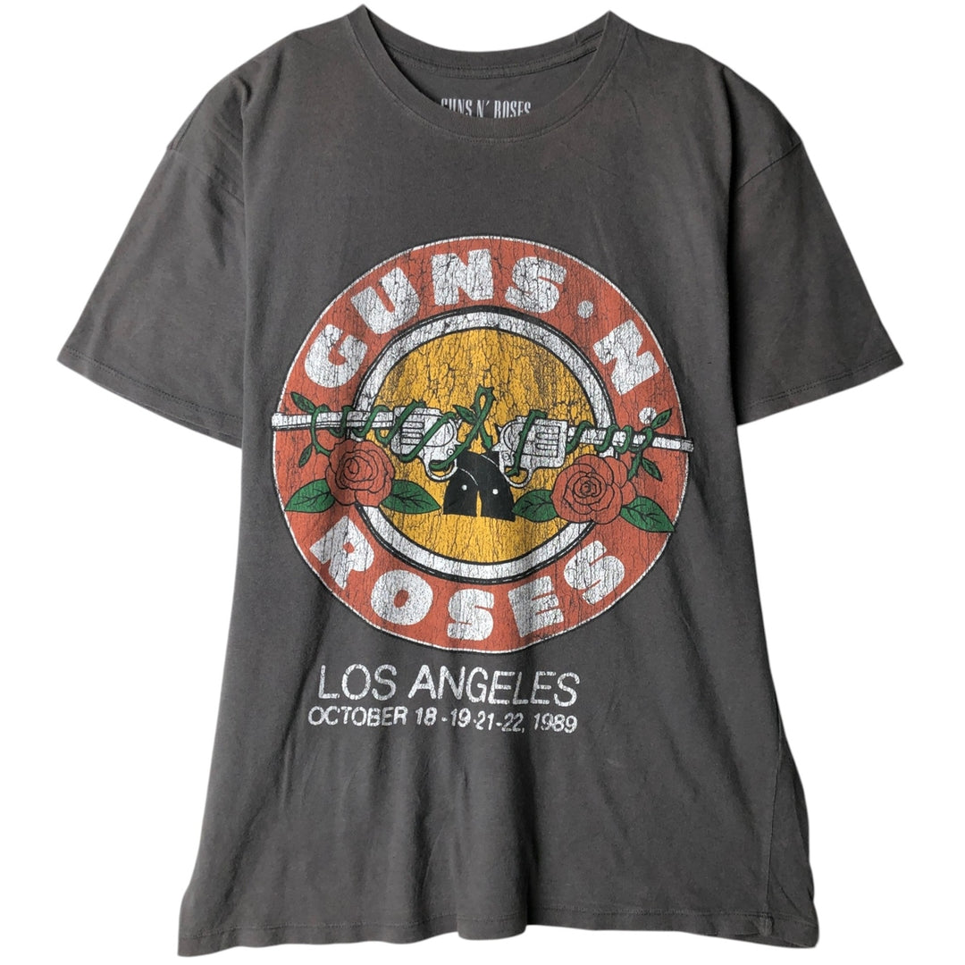 GUNS N' ROSES Guns N' Roses Band T-shirt Band T Men's S size cotton Charcoal Vintage Second Hand