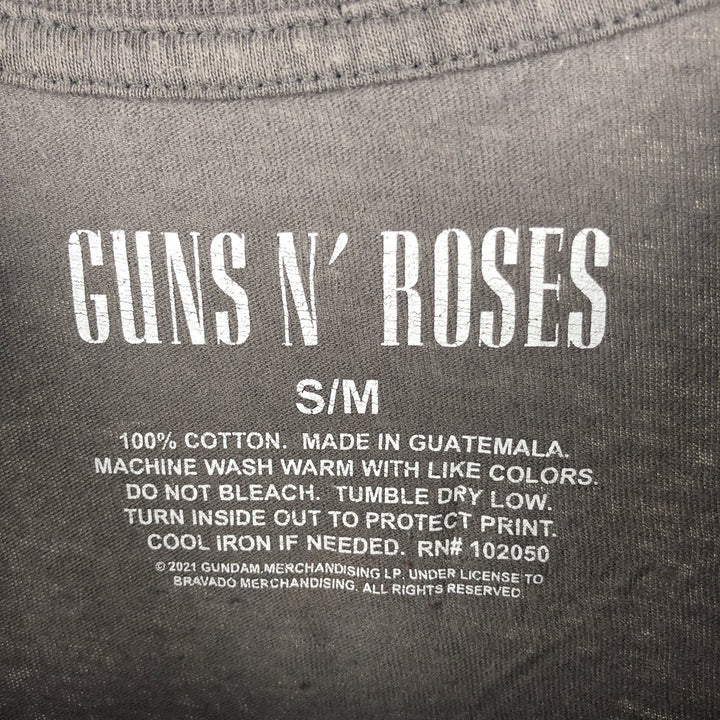 GUNS N' ROSES Guns N' Roses Band T-shirt Band T Men's S size cotton Charcoal Vintage Second Hand