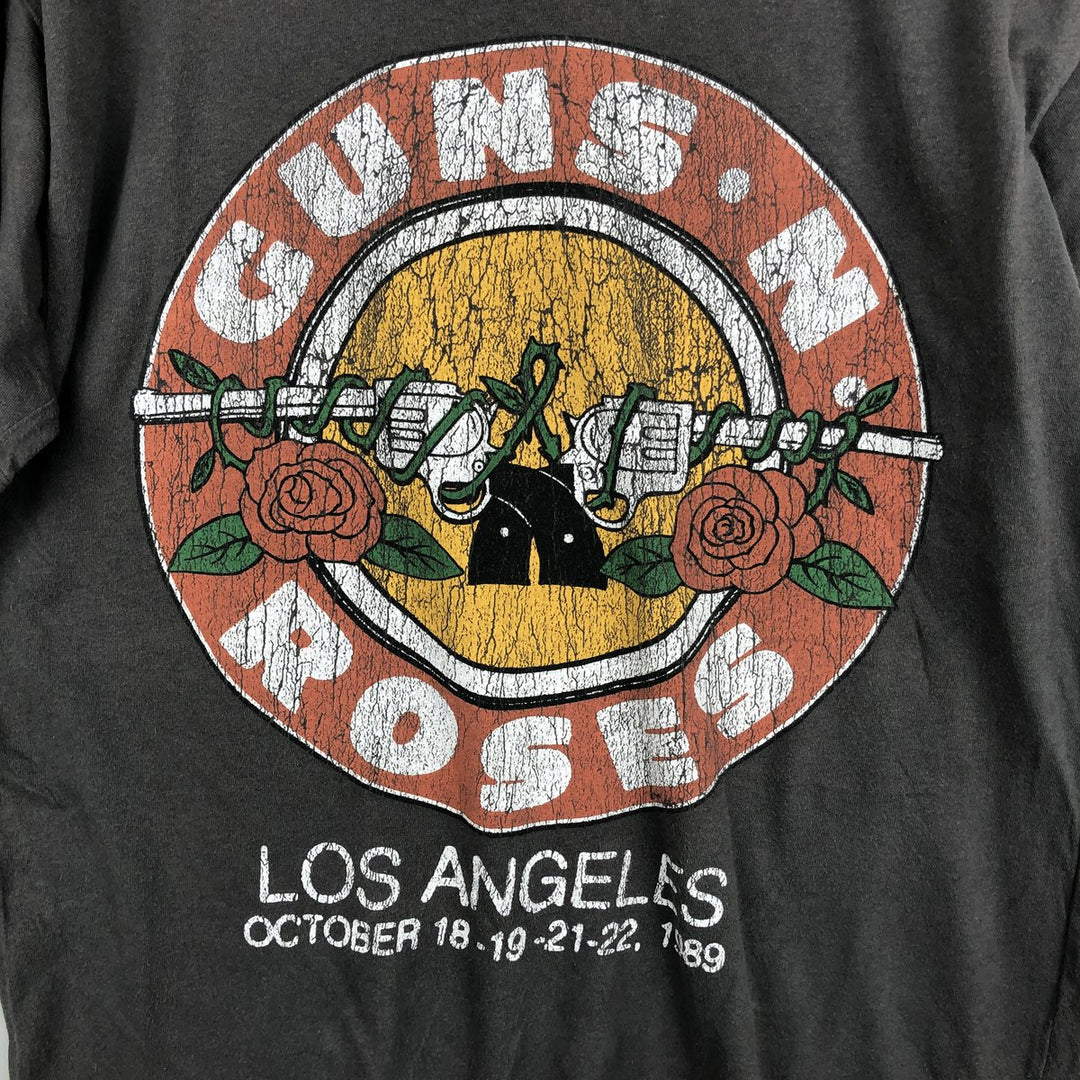 GUNS N' ROSES Guns N' Roses Band T-shirt Band T Men's S size cotton Charcoal Vintage Second Hand