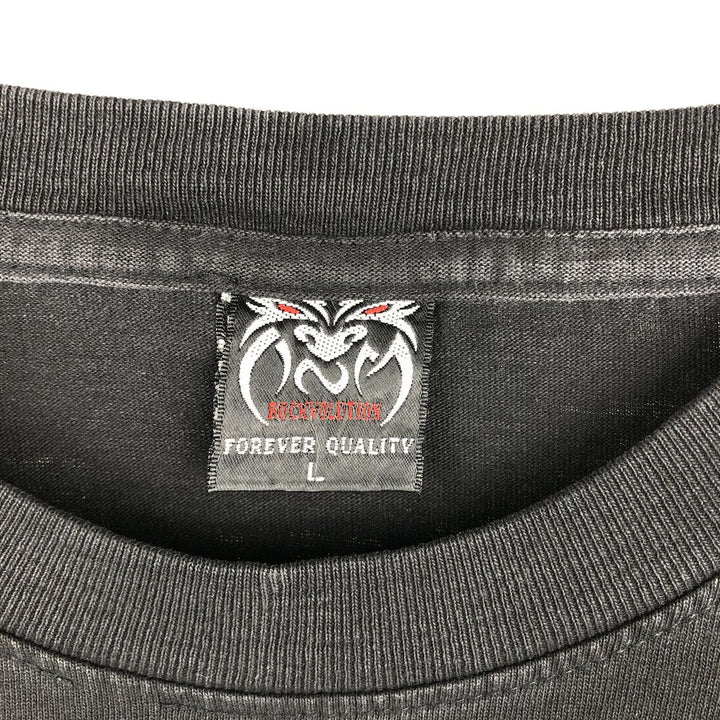 ROCKVOLUTION BOB MARLEY Band T-shirt (Men's size L) cotton black type Vintage Second Hand