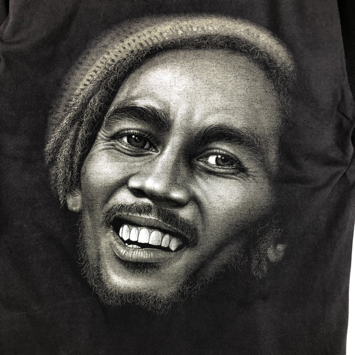 ROCKVOLUTION BOB MARLEY Band T-shirt (Men's size L) cotton black type Vintage Second Hand