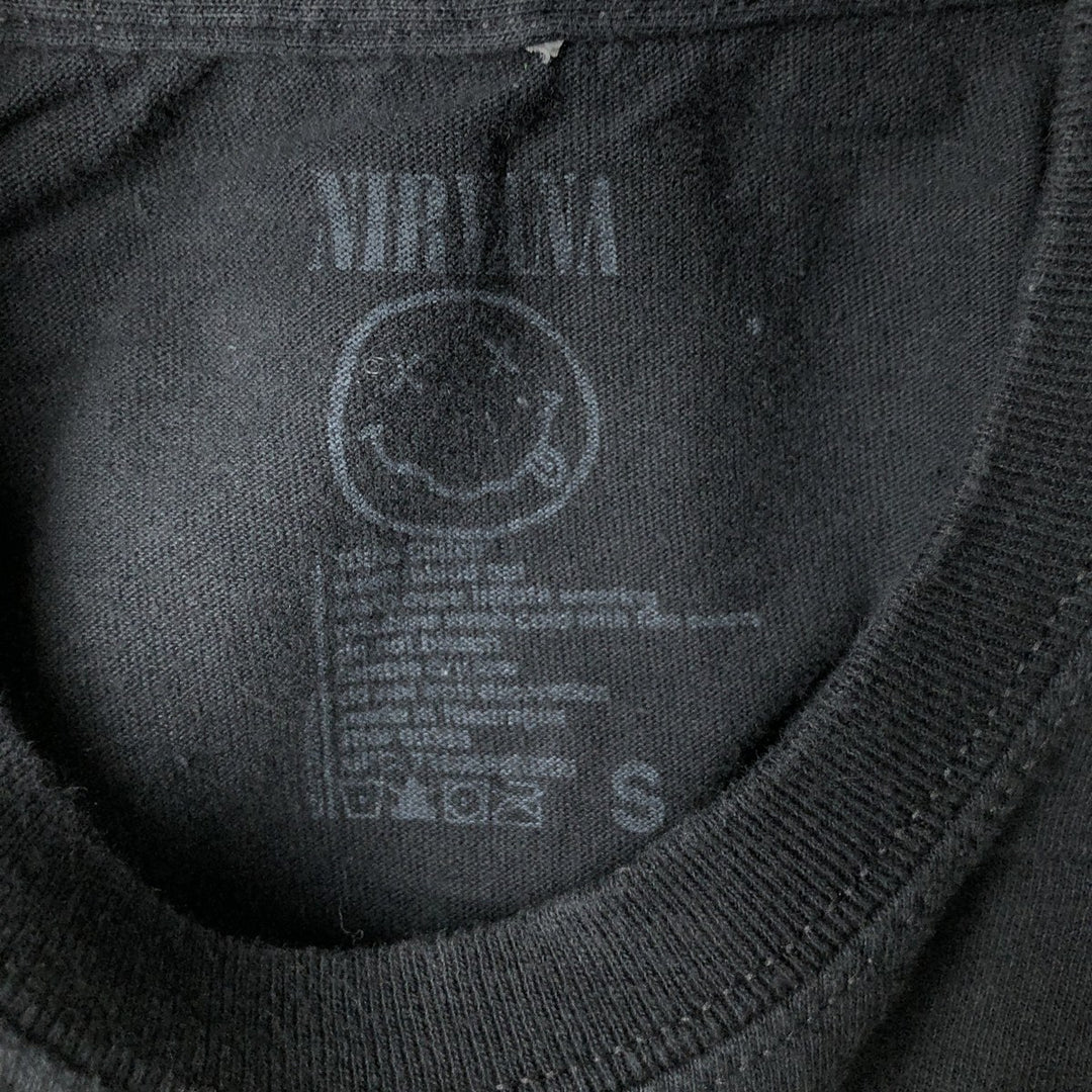 NIRVANA Nirvana Band T-shirt, Band T, Men's S size cotton black type Vintage Second Hand