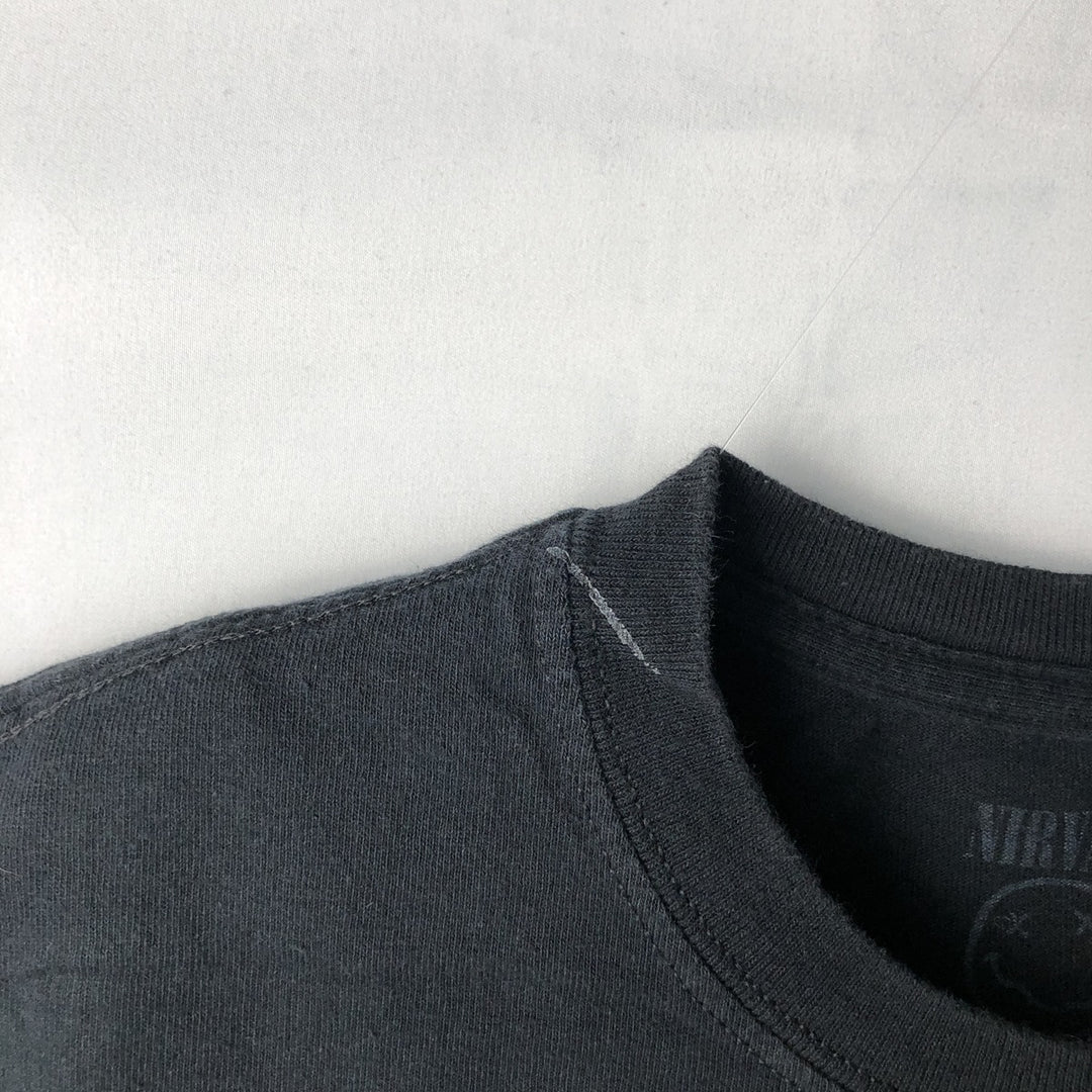 NIRVANA Nirvana Band T-shirt, Band T, Men's S size cotton black type Vintage Second Hand