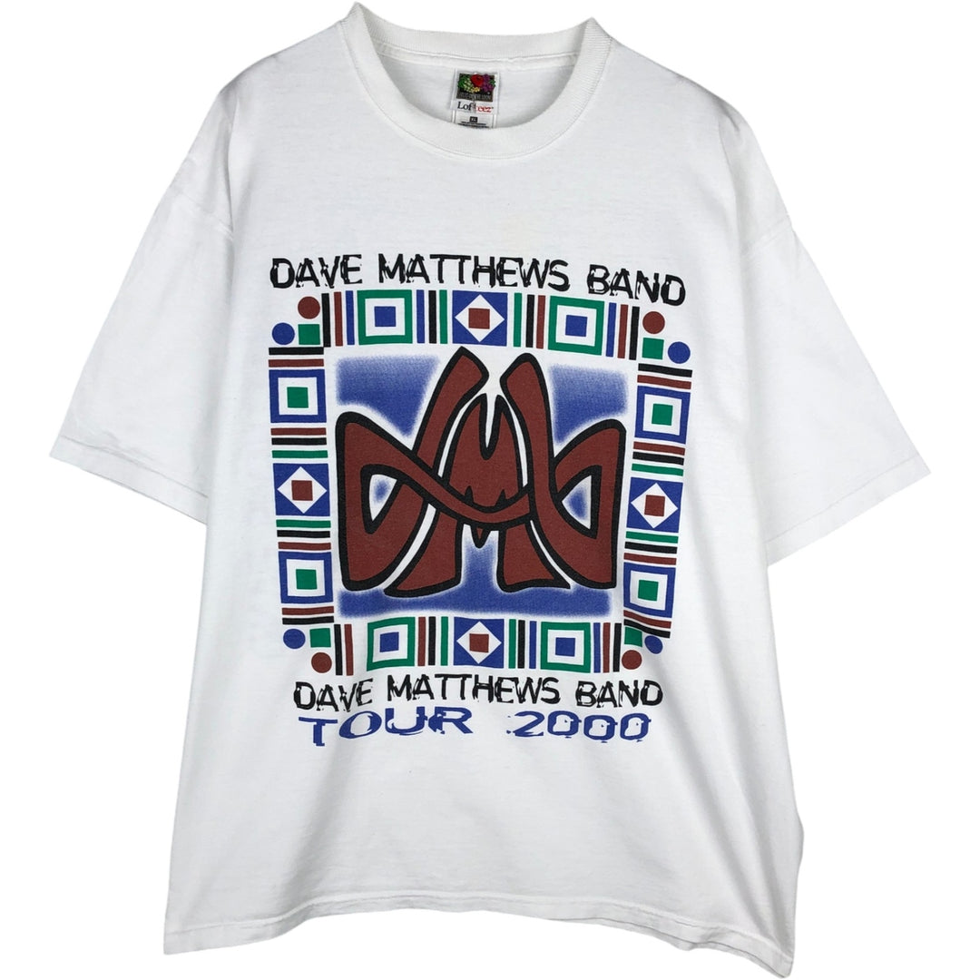 Fruit of the Loom Dave Matthews Band Band T-shirt, Men's XL equivalent. cotton white type Vintage Second Hand