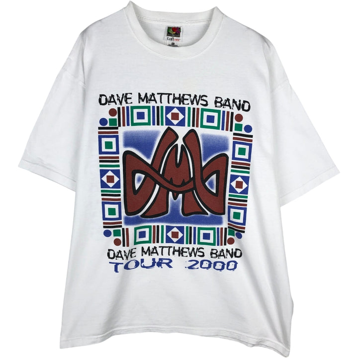 Fruit of the Loom Dave Matthews Band Band T-shirt, Men's XL equivalent. cotton white type Vintage Second Hand