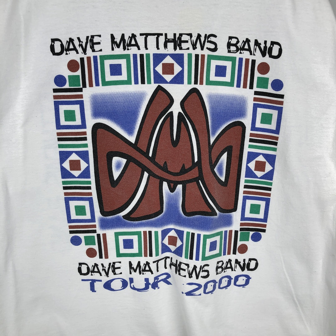 Fruit of the Loom Dave Matthews Band Band T-shirt, Men's XL equivalent. cotton white type Vintage Second Hand