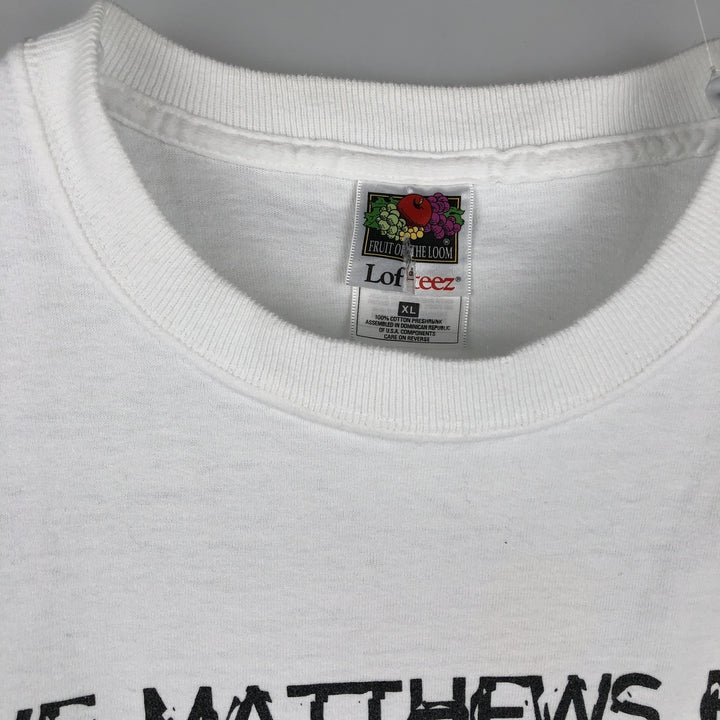 Fruit of the Loom Dave Matthews Band Band T-shirt, Men's XL equivalent. cotton white type Vintage Second Hand