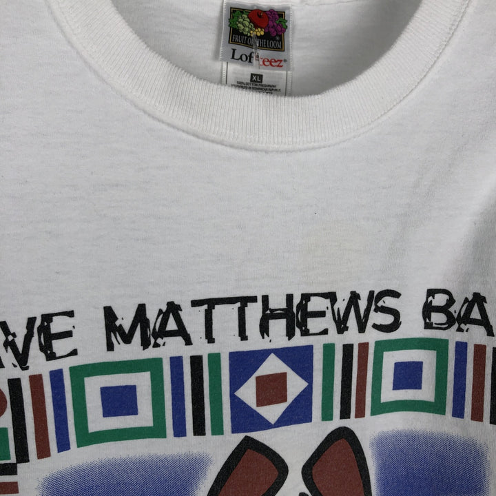 Fruit of the Loom Dave Matthews Band Band T-shirt, Men's XL equivalent. cotton white type Vintage Second Hand